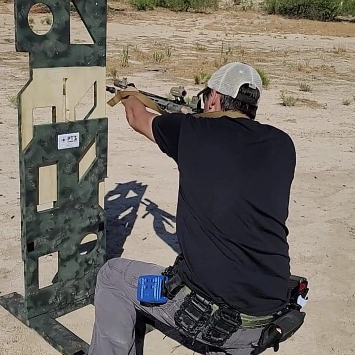 Engage your target using either the edge of the barricade or any of its cut-outs.